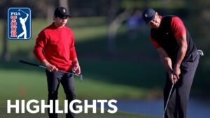 Tiger und Charlie Woods‘ ideale Schläge von der PNC Championship…