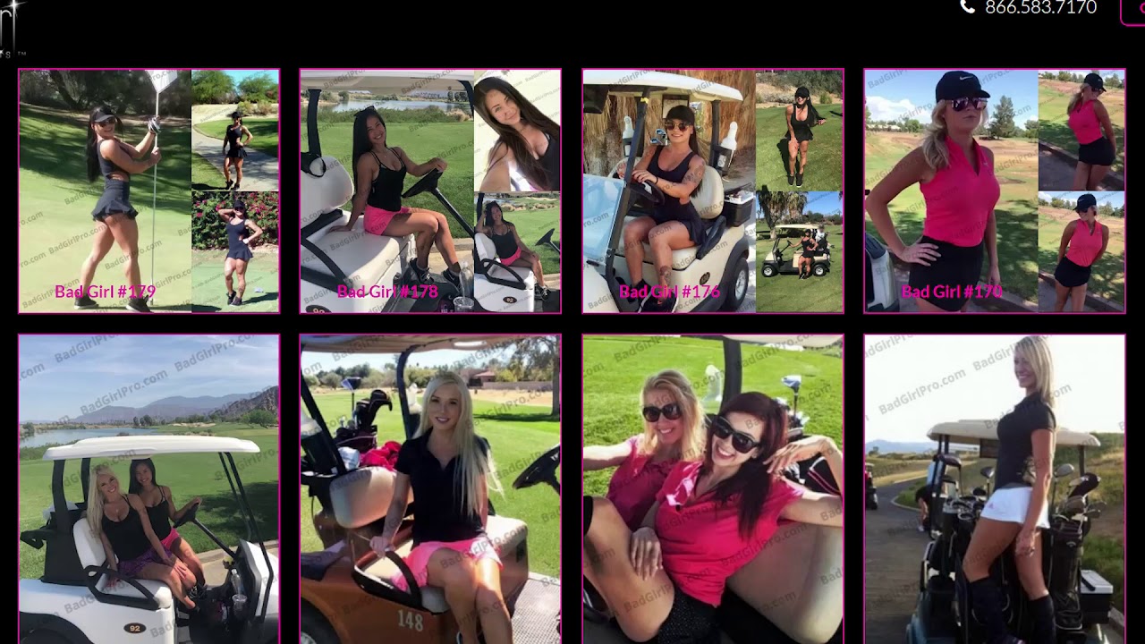 Professionelle Golf Caddie Girls