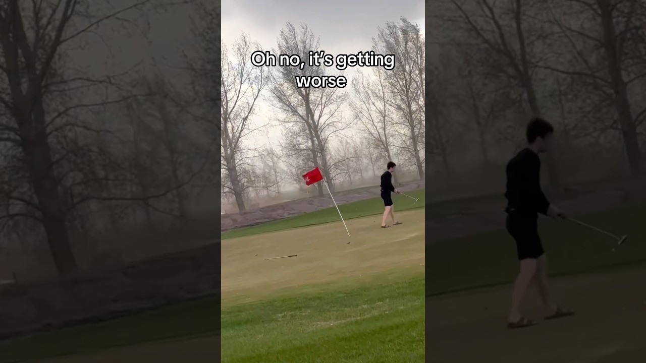Großer Sturm!️ #Sturm #Regen #Golf #Fail #Fails #Funny