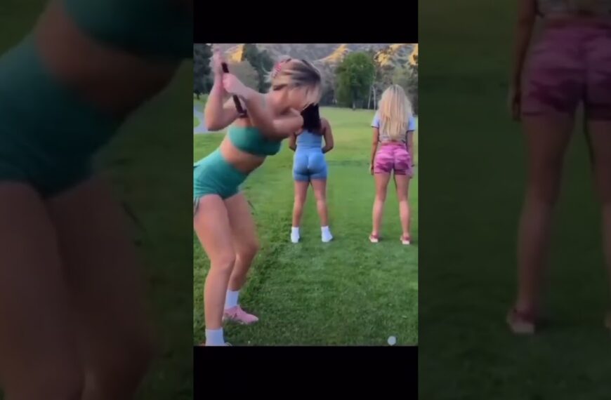 Hot Girl Catching Golf Ball in ihrem Hintern lustige Prank