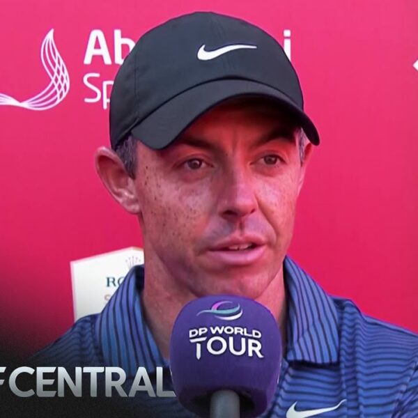 Rory McIlroy steht bei der Abu Dhabi HSBC Championship vor…