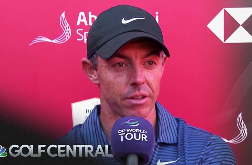 Rory McIlroy steht bei der Abu Dhabi HSBC Championship vor…