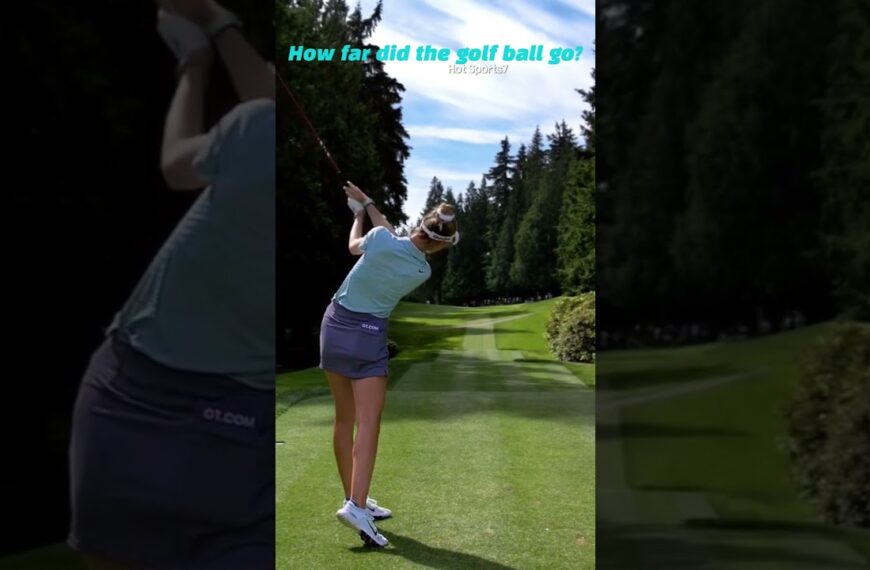 Wie weit ist der Golfball geflogen? #golf #golfswing #heiß