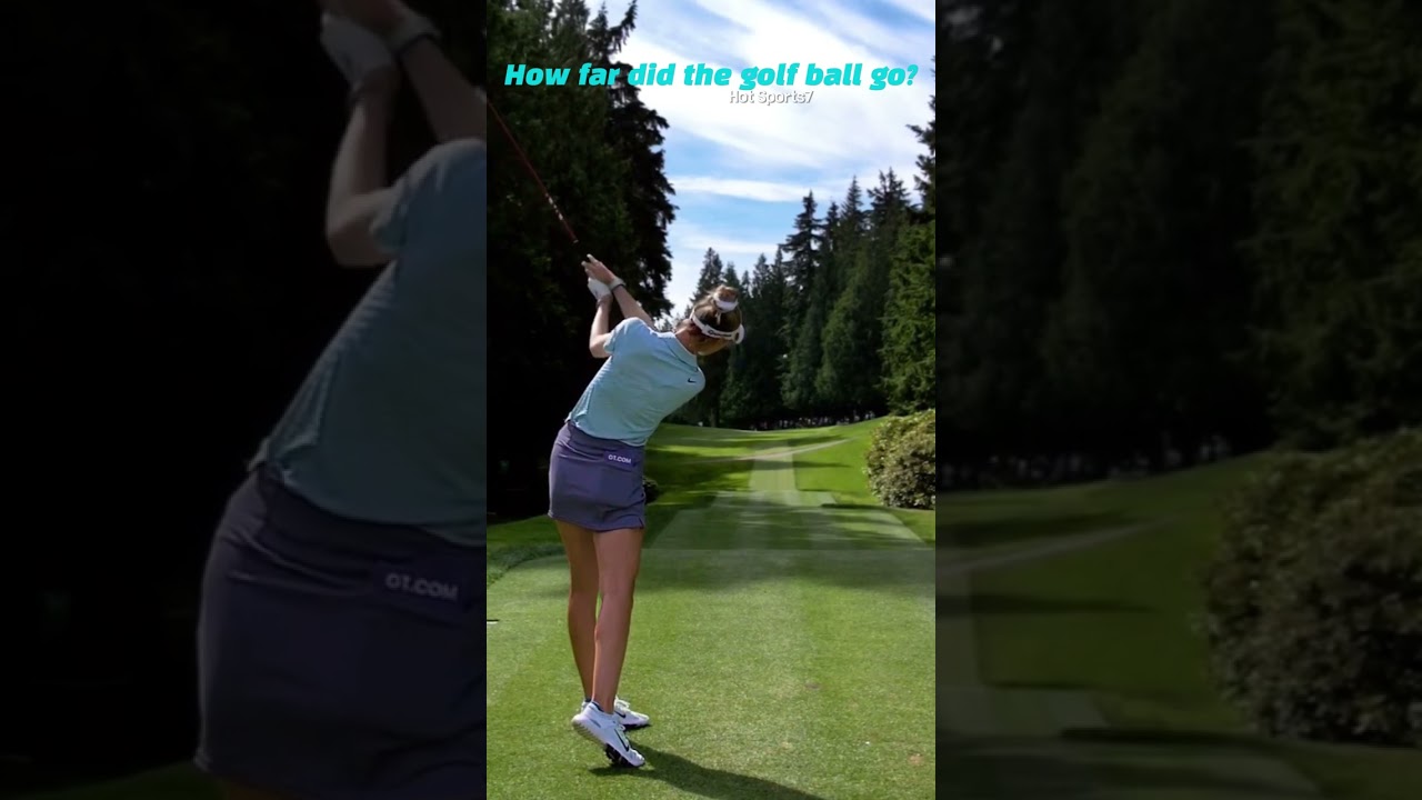 Wie weit ist der Golfball geflogen? #golf #golfswing #heiß